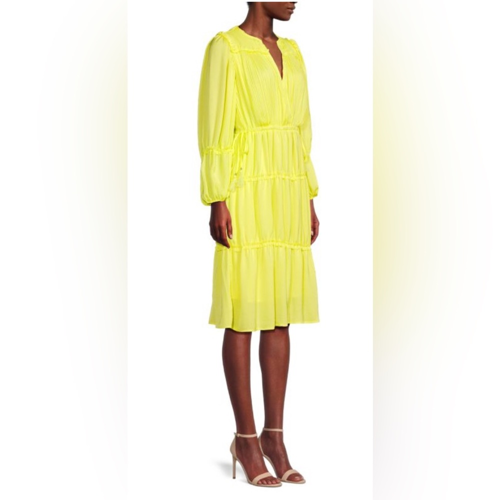 T TAHARI Cinched Waist Tiered Midi Dress, XL - Picture 1 of 11